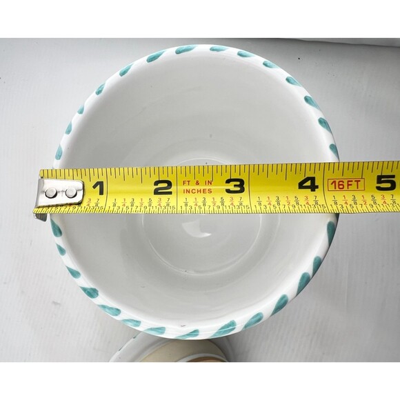 Deruta Pottery Canister Rooster Floral Pattern ITALY Coffee Sugar 7" Tall Multi - Picture 9 of 12